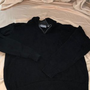 Men’s black quarter zip sweater